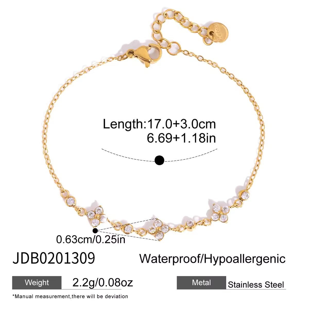 Marigold Floral Line Bracelet