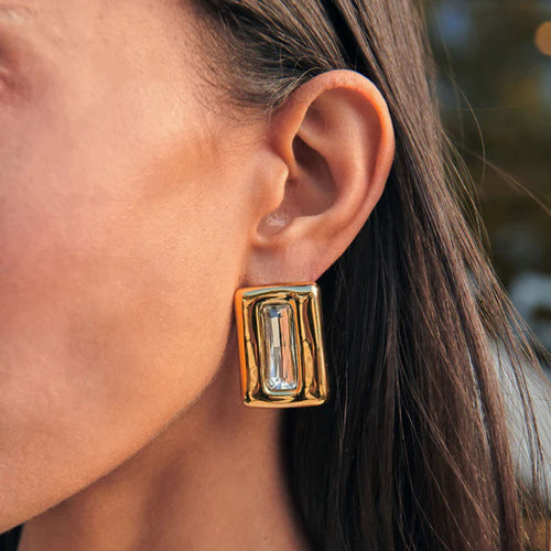Ivory Baguette Earrings