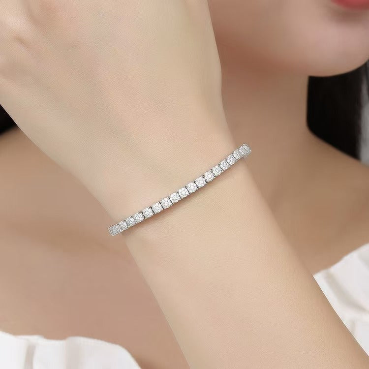Tennis Bracelet (Silver)