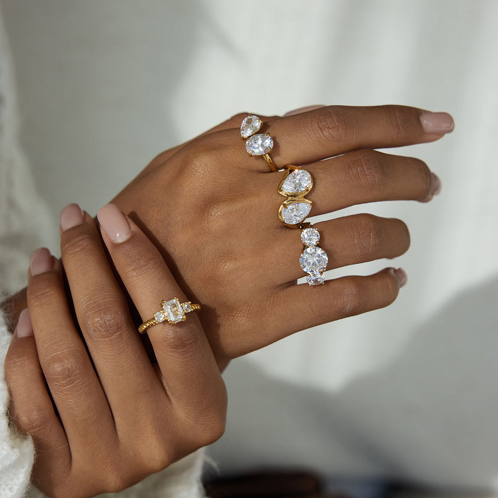 Duo Pear Ring