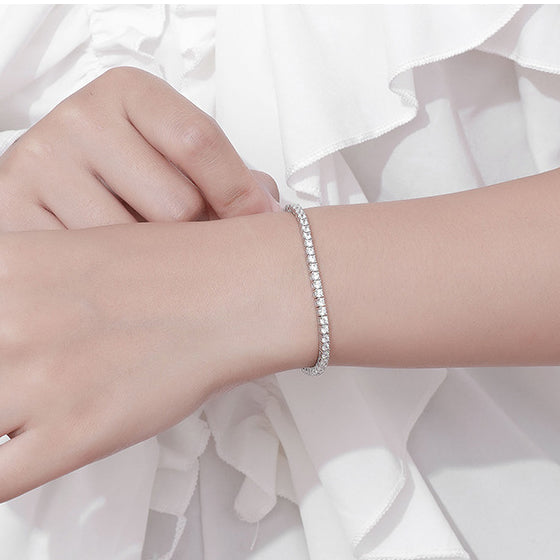 Tennis Bracelet (Silver)