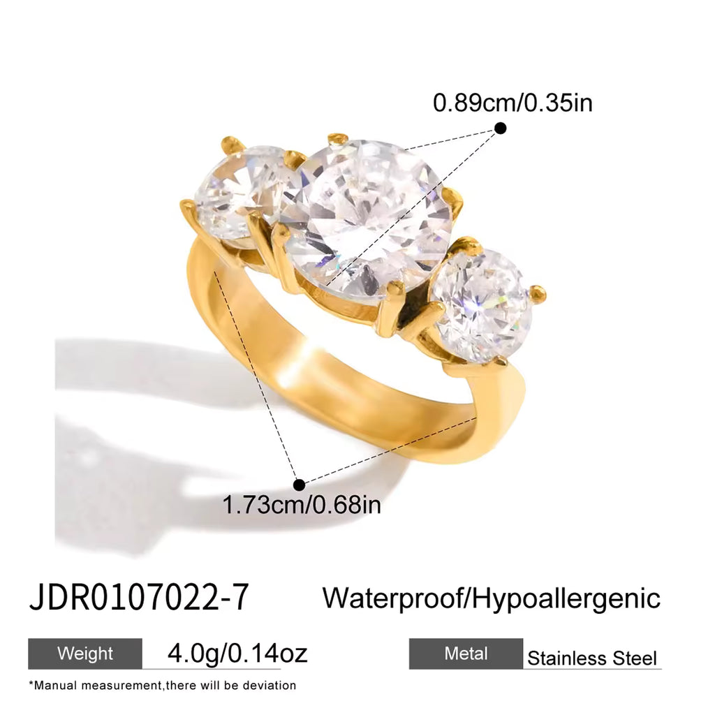 Lumina Three-Stone Ring