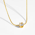 Diamond Solitare Necklace (6mm Zircon)
