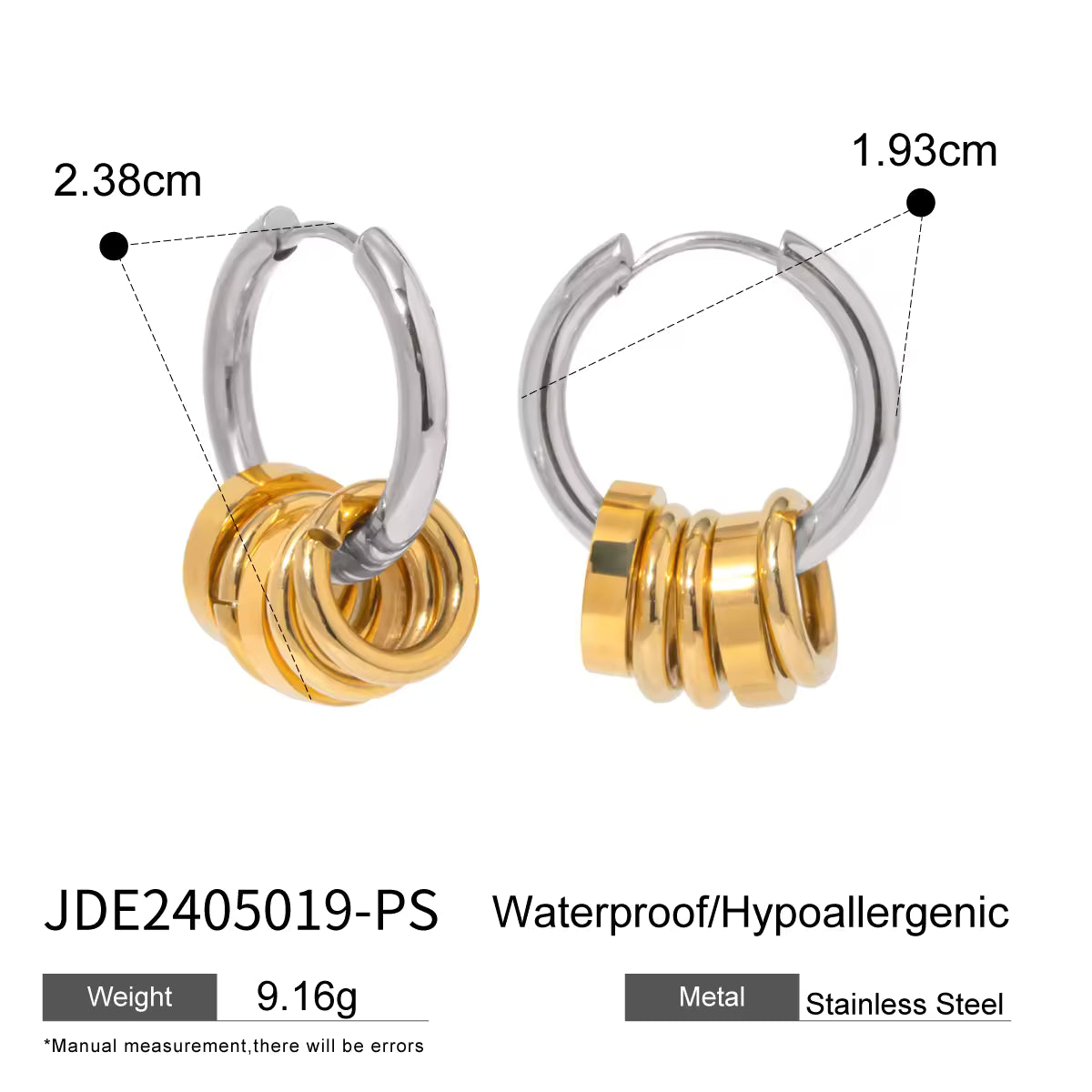 Sienna Charm Hoop Earrings