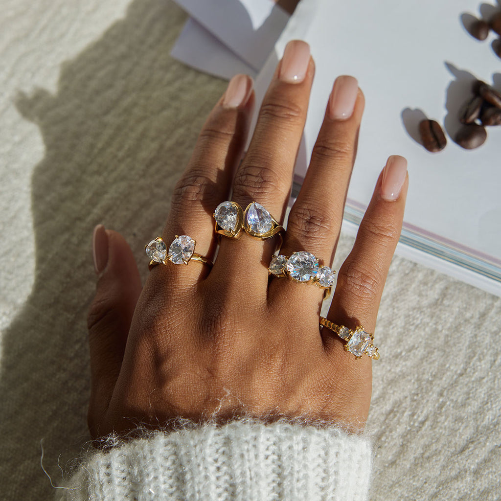 Duo Pear Ring
