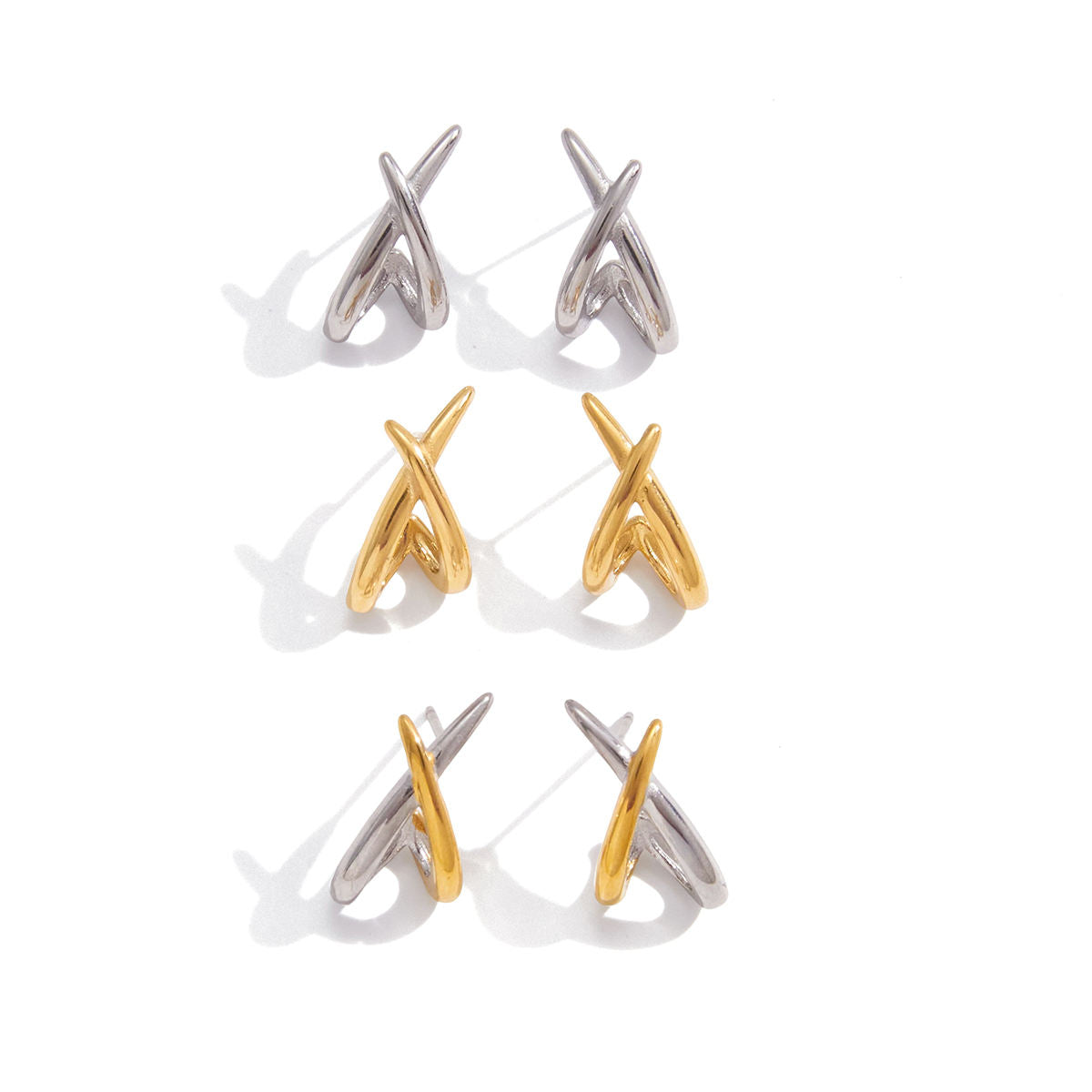 X Cross Stud Earrings