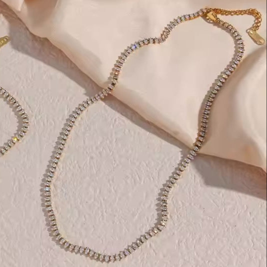 Pave Diamond Tennis Necklace