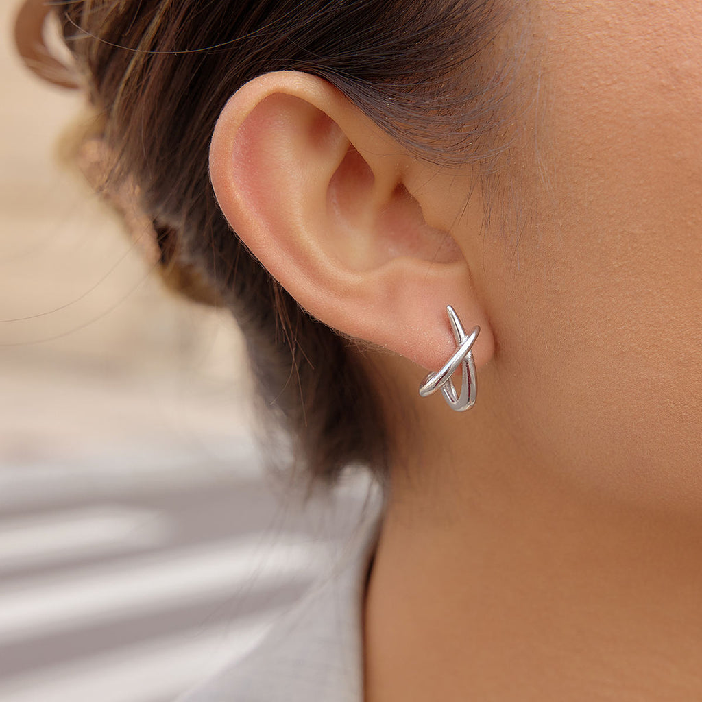 X Cross Stud Earrings