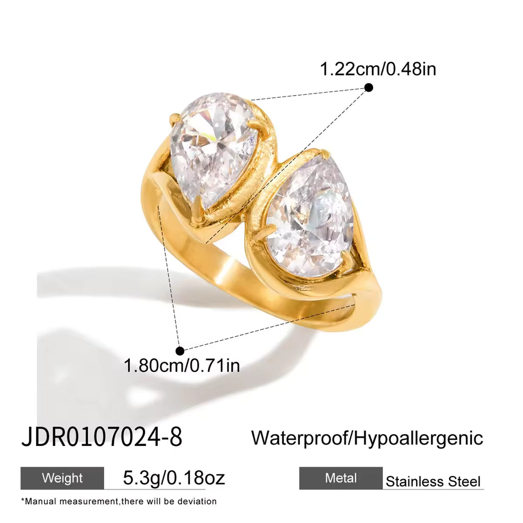 Duo Pear Ring