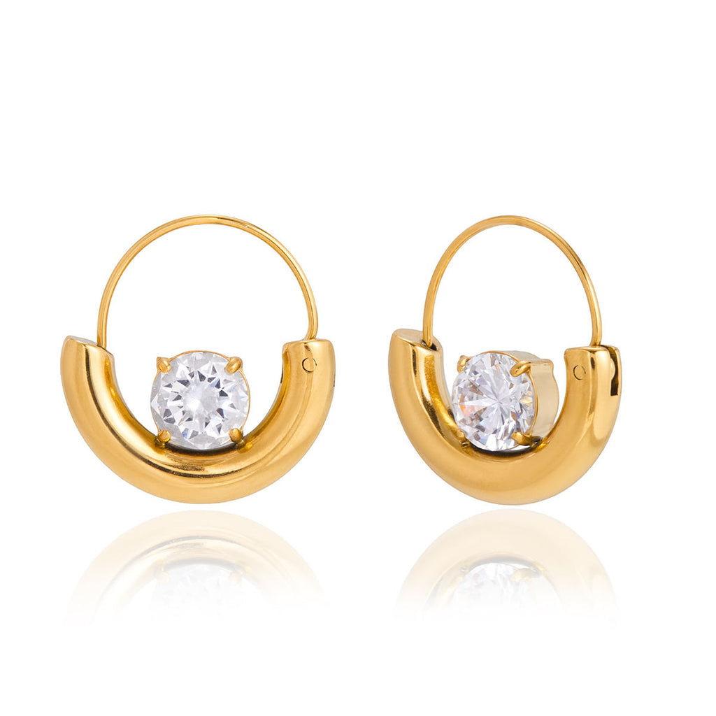 Crescent Hoop Earrings