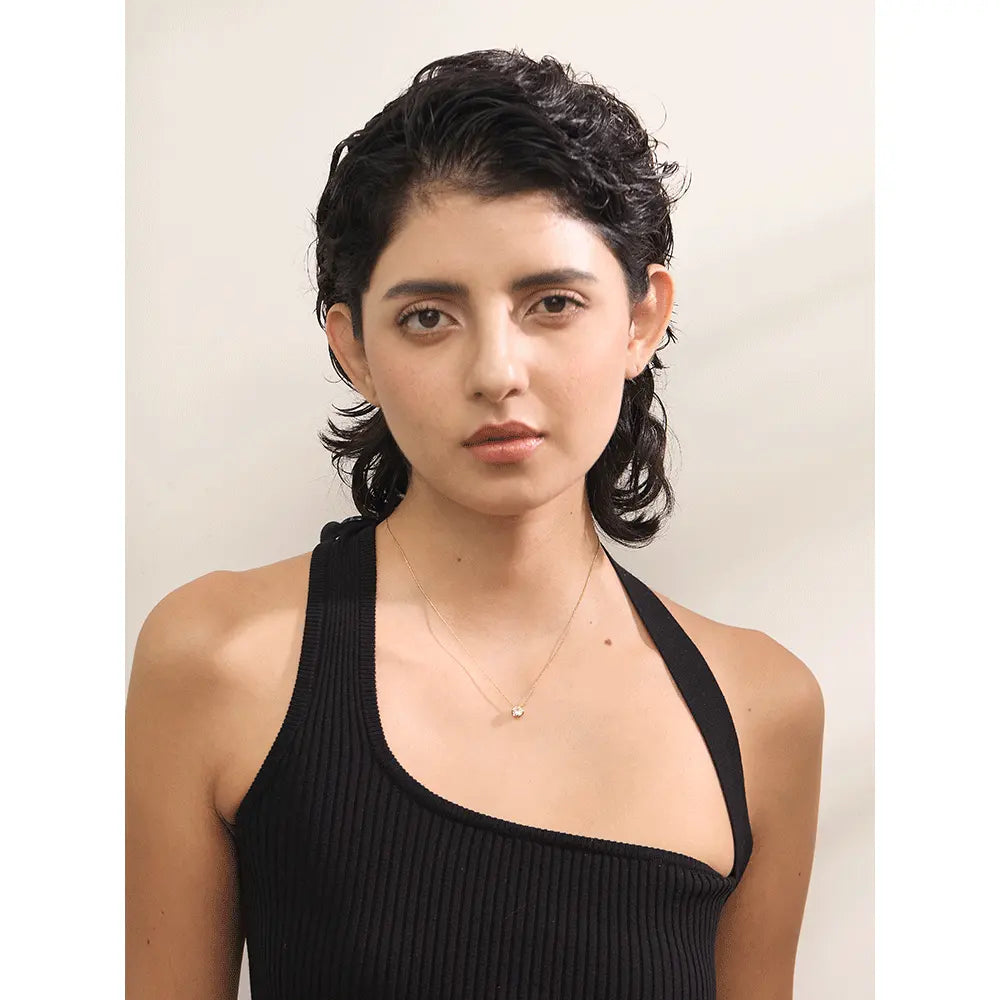 Solitare Necklace (6mm Zircon)