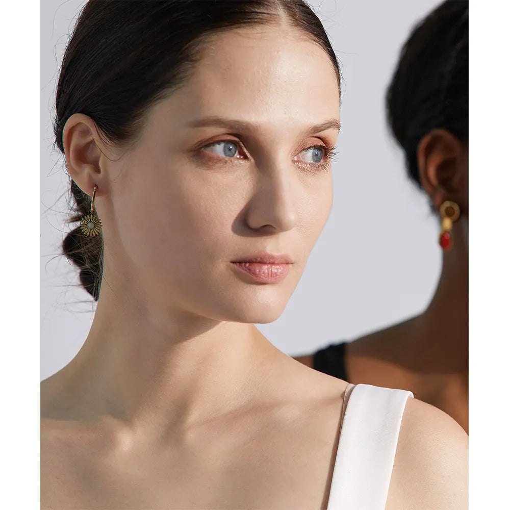 Sunburst Drop Earrings