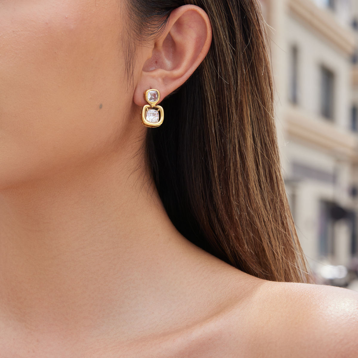 Ava Crystal Drop Earrings