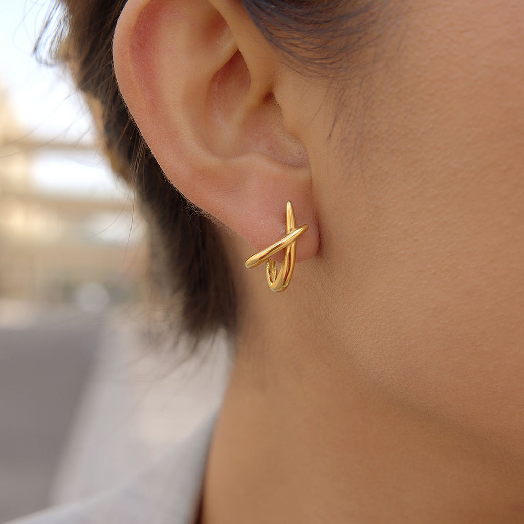 X Cross Stud Earrings