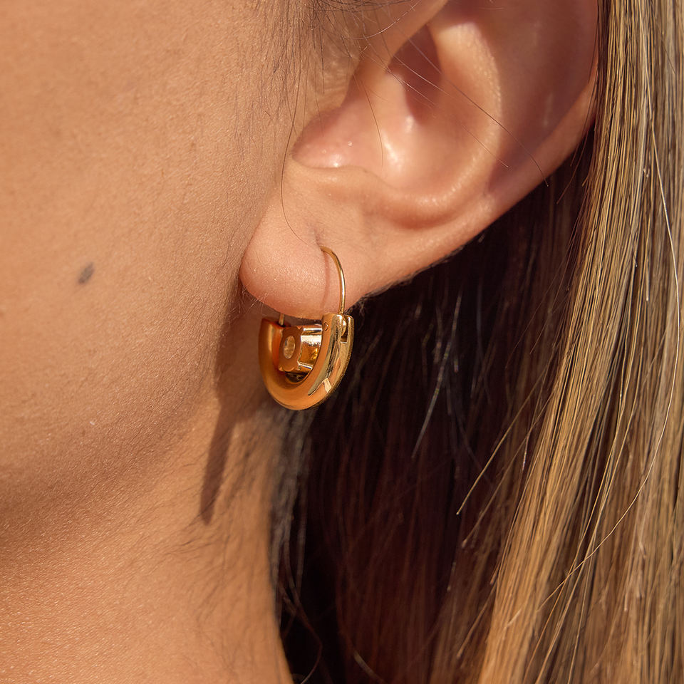 Crescent Hoop Earrings