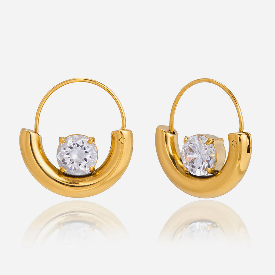 Crescent Hoop Earrings