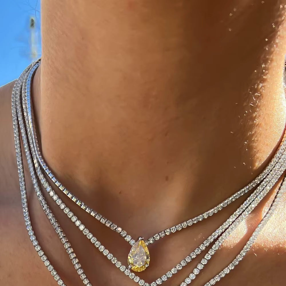 Solitaire Drop Necklace