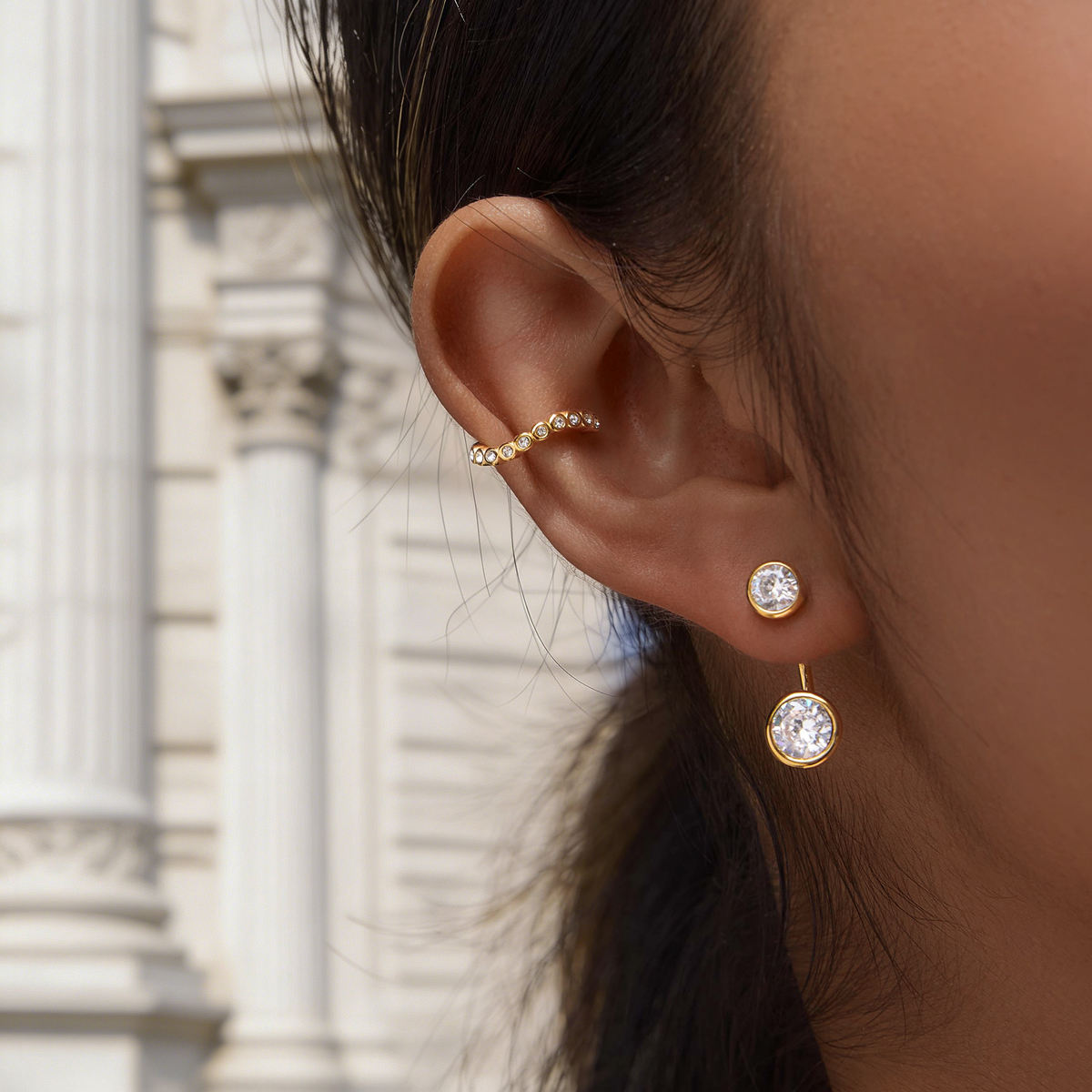 Aster Double Drop Earrings