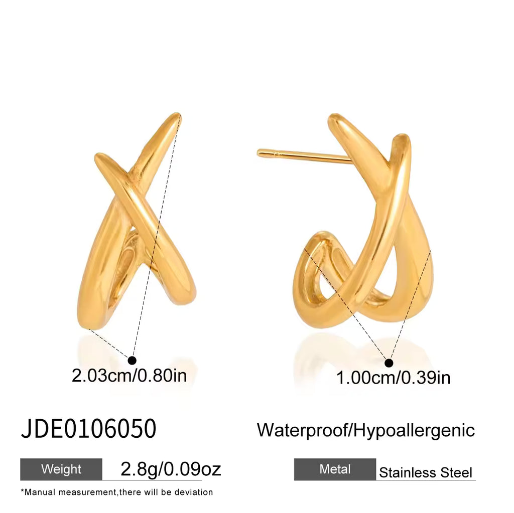 X Cross Stud Earrings
