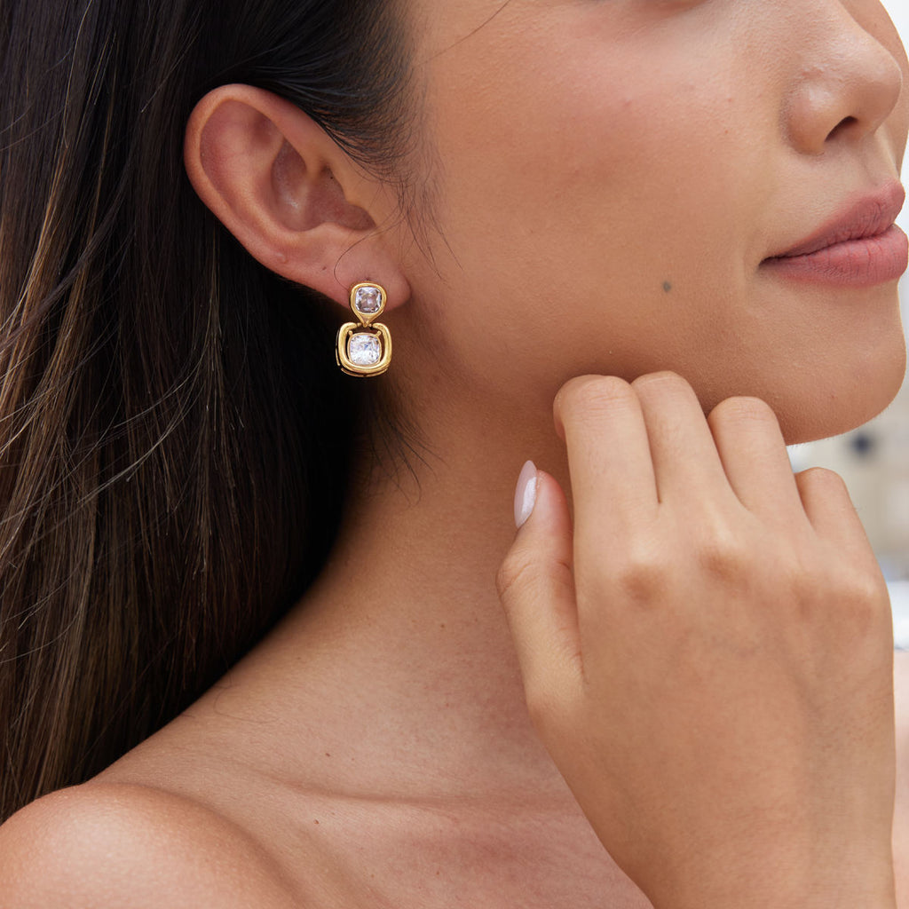 Ava Crystal Drop Earrings