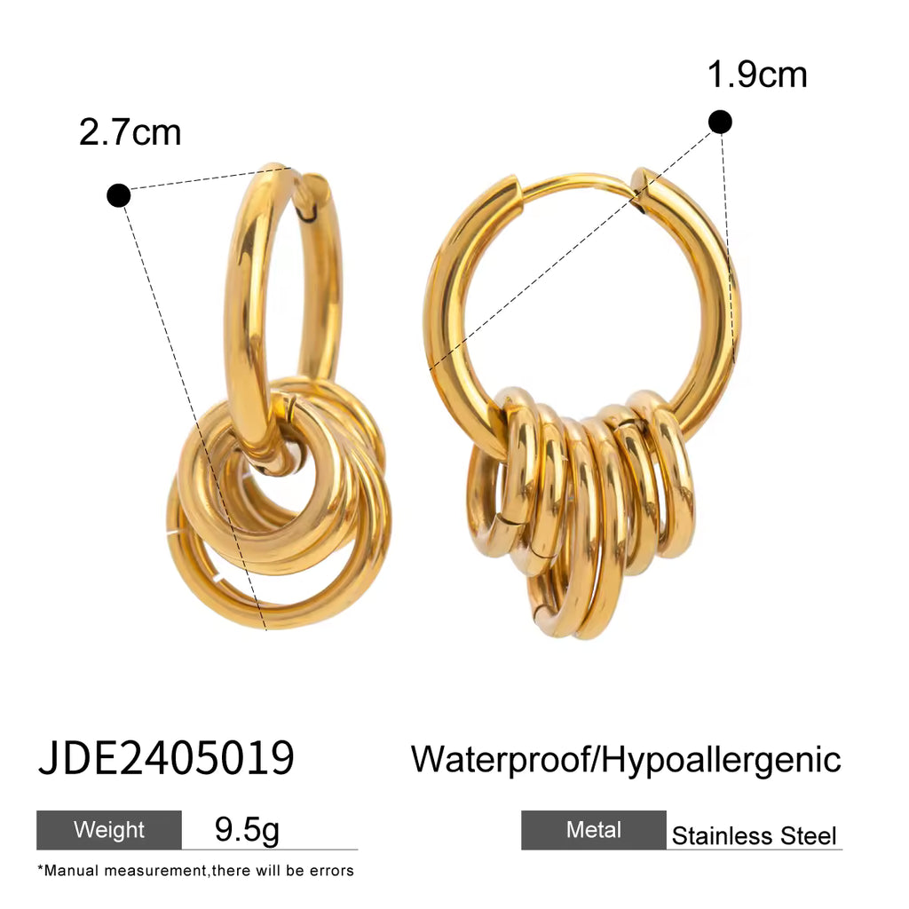 Sienna Charm Hoop Earrings