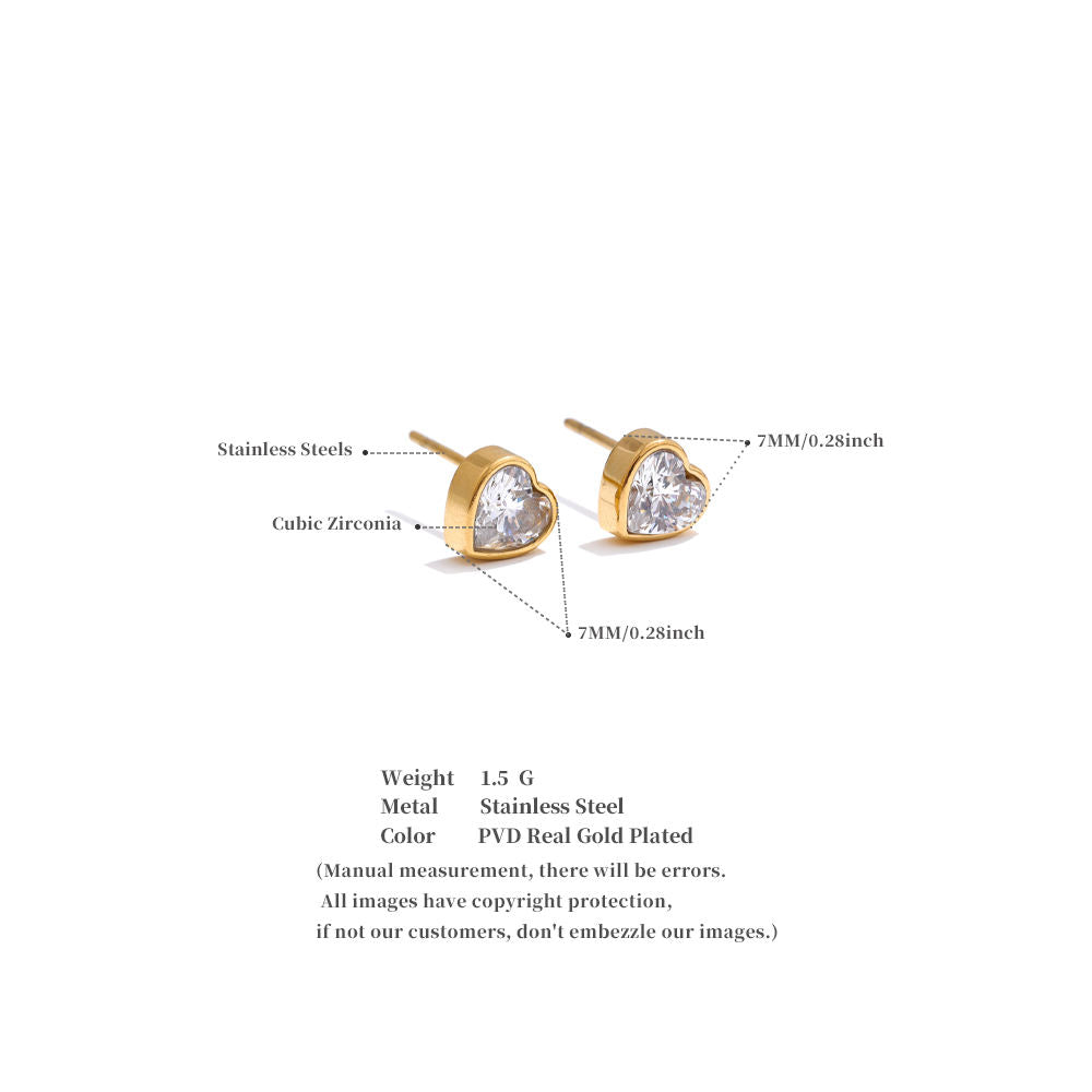 Heart Stud Earrings