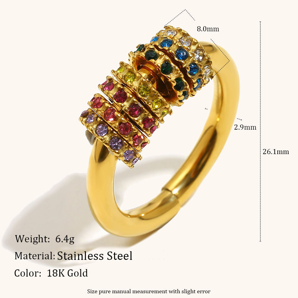 Rainbow Spinner Ring
