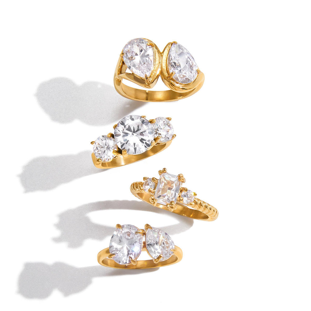 Duo Pear Ring