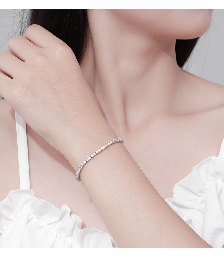 Tennis Bracelet (Silver)