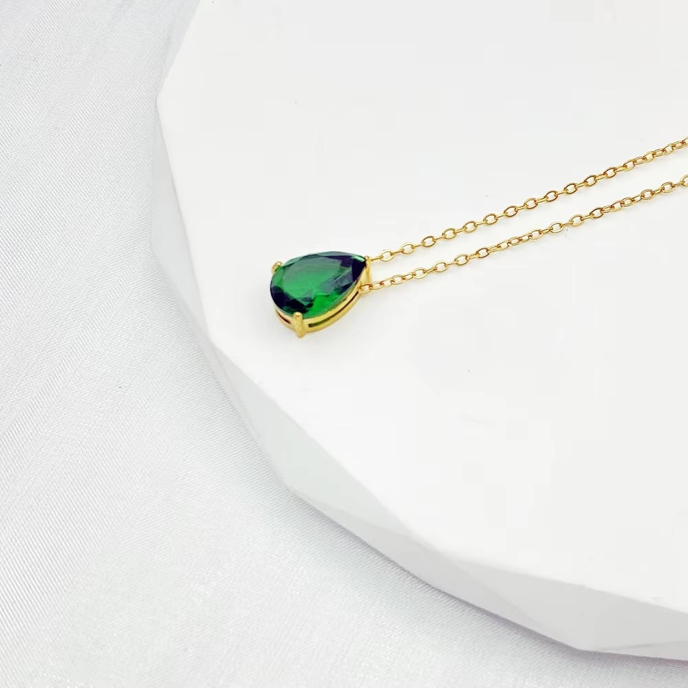 Emerald Pendant Necklace