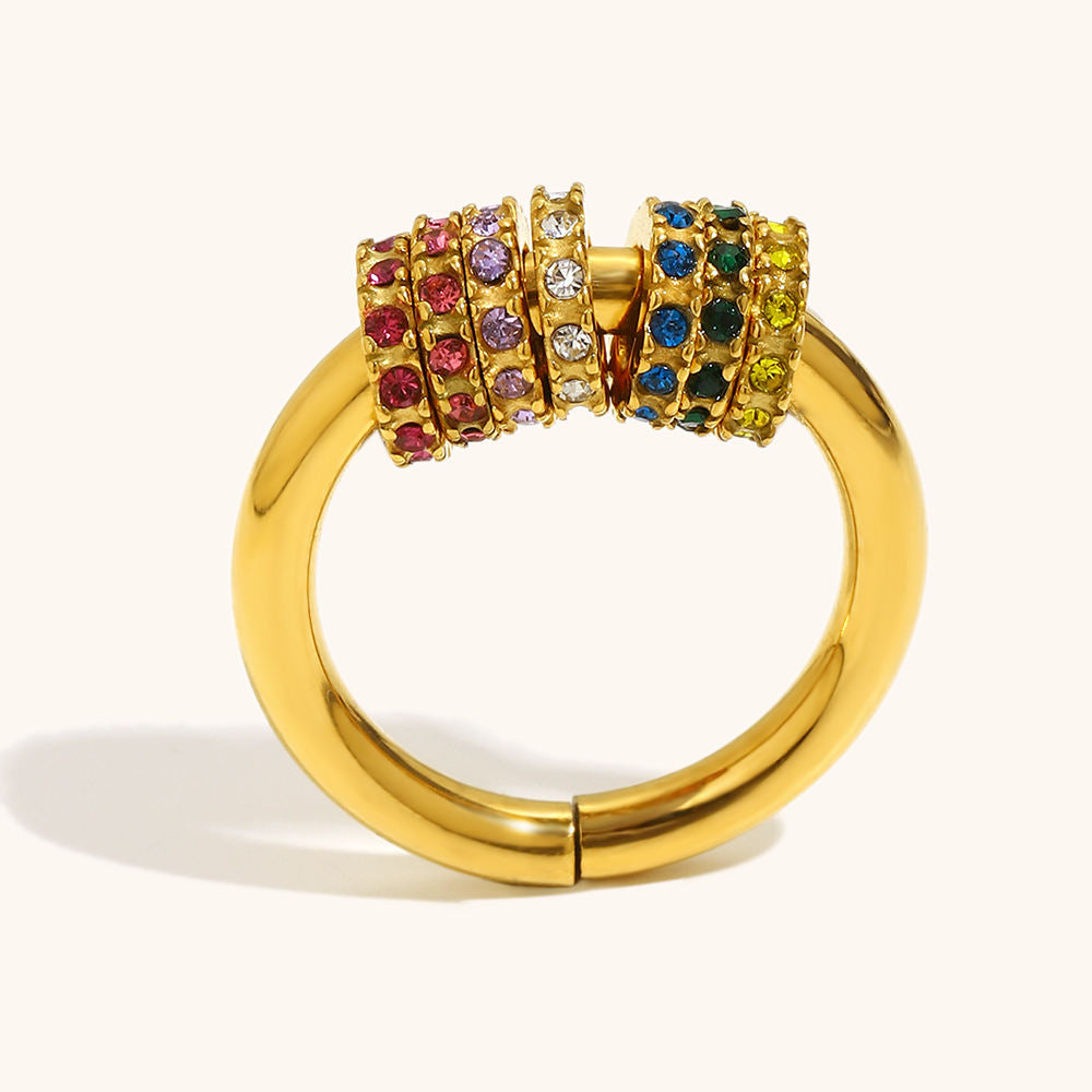 Rainbow Spinner Ring
