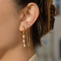 Waterdrop Rhinestone Tassel Earring 3 pc Set