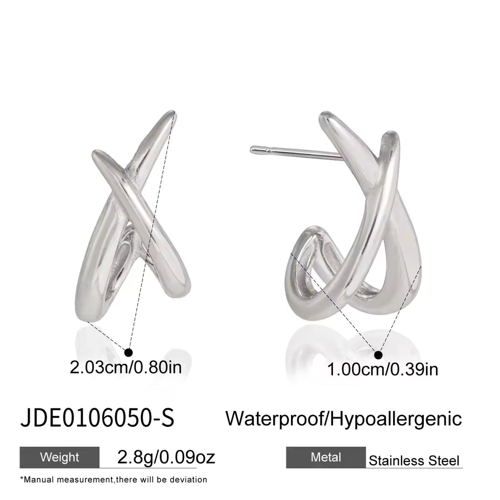X Cross Stud Earrings