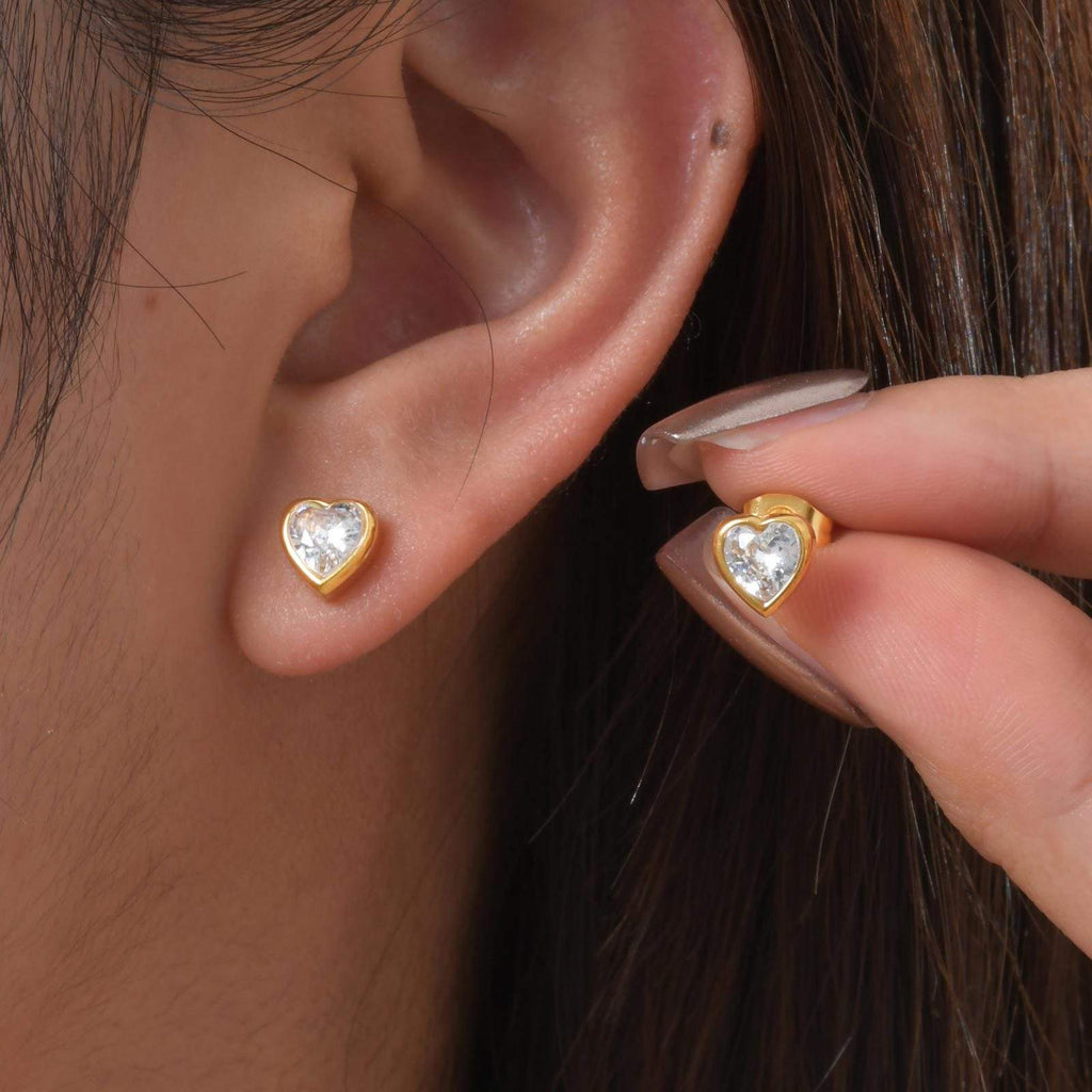 Heart Stud Earrings