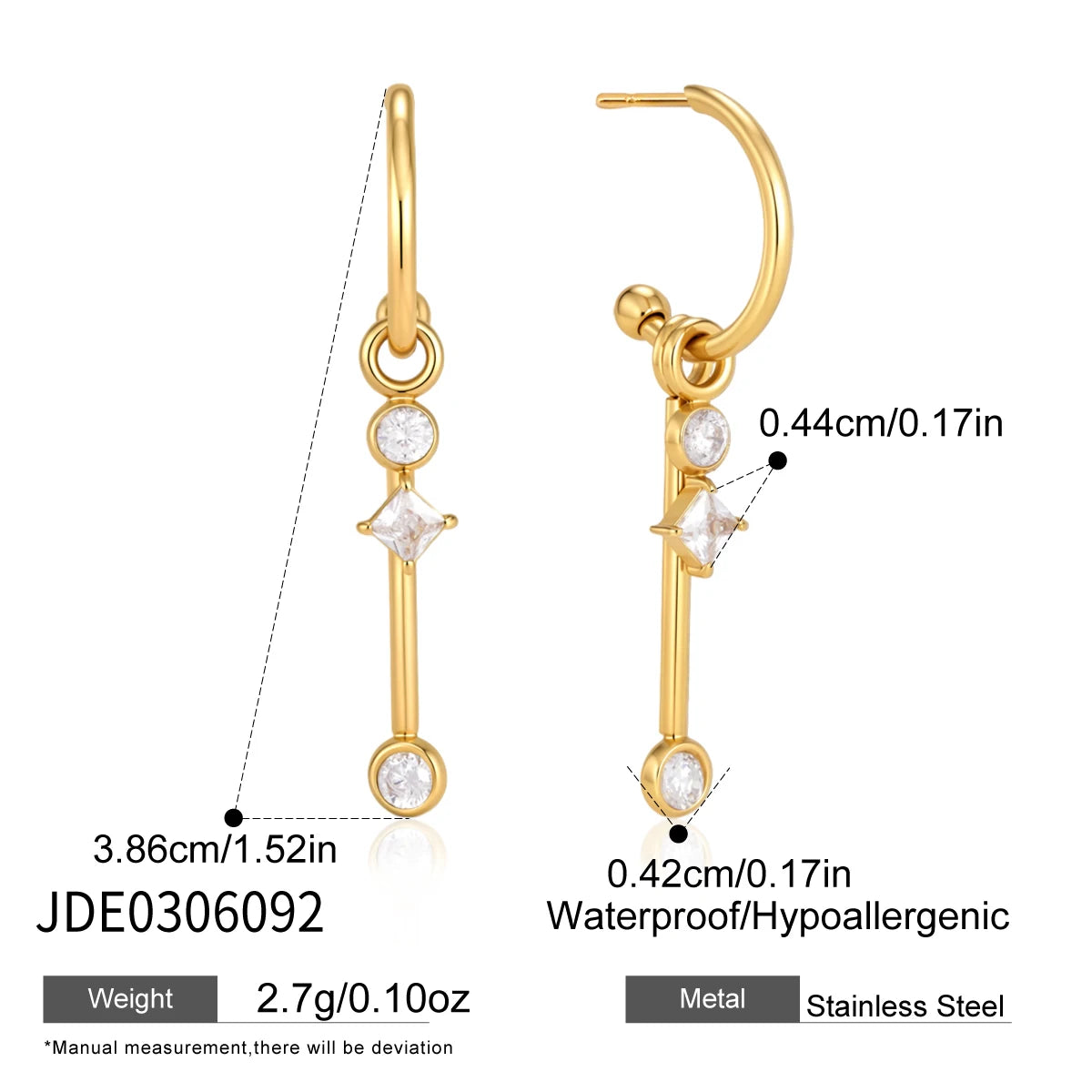 tassel drop earrings in 18k gold – third style – shvetah
