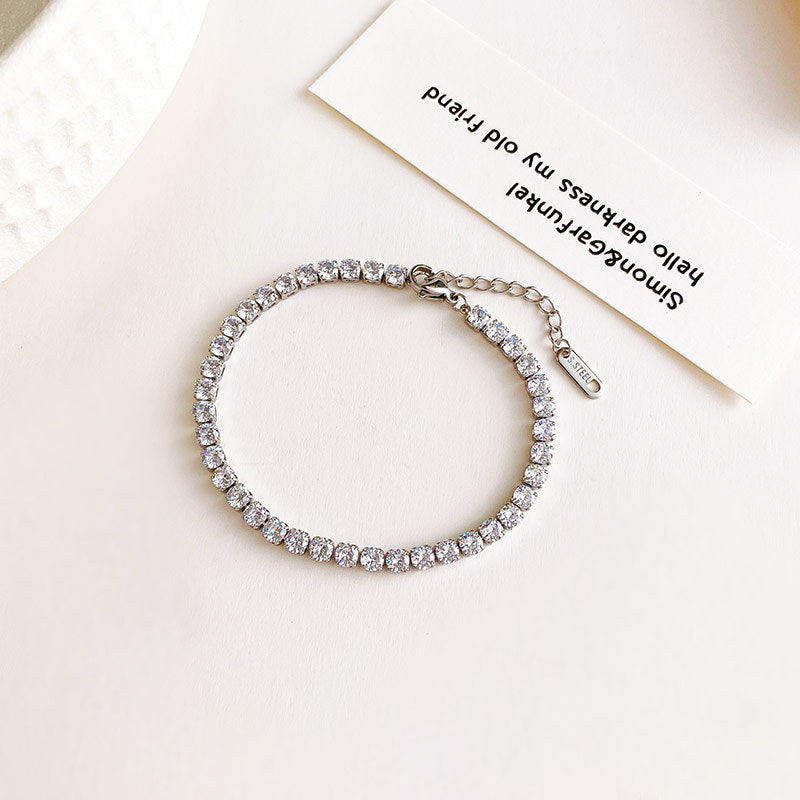 Tennis Bracelet (Silver)