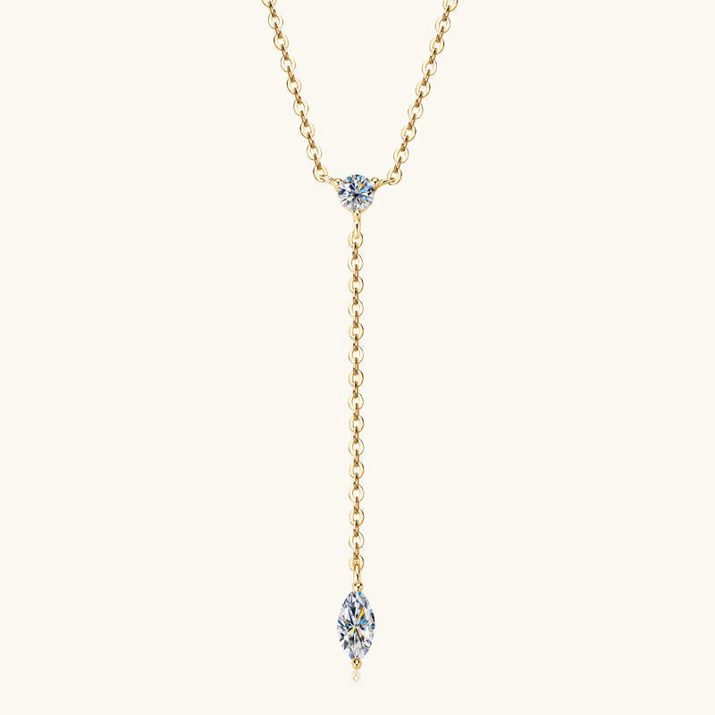 Dual-Stone Solitaire Necklace