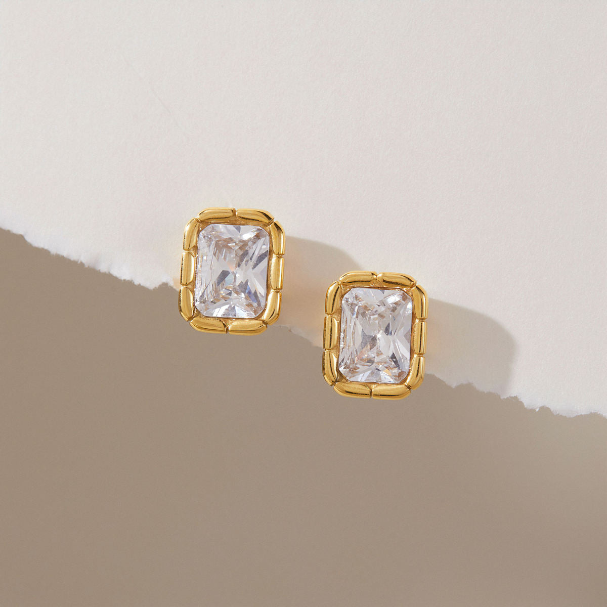 Square Bezel Studs