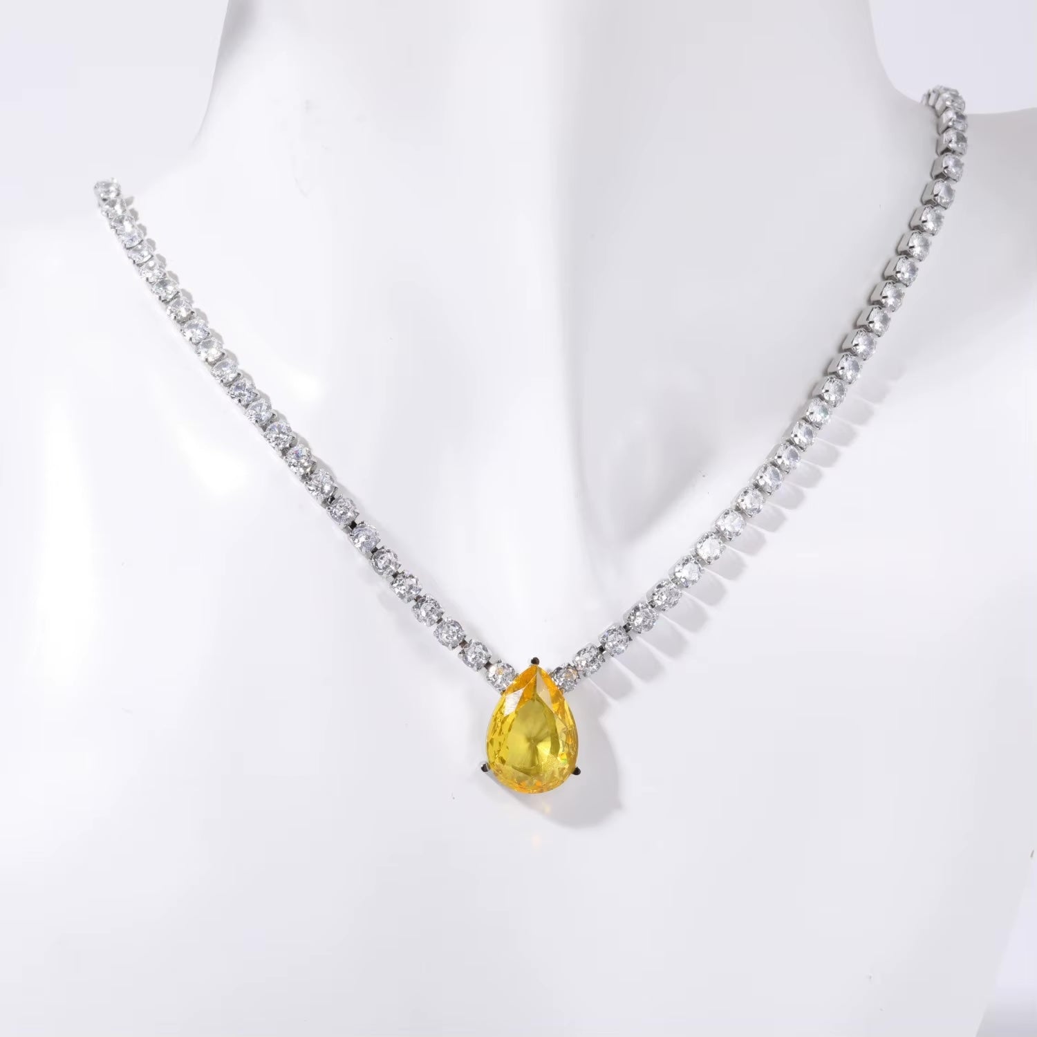 Solitaire Drop Necklace