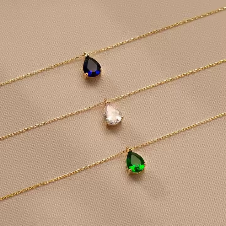 Blue Sapphire Pendant Necklace