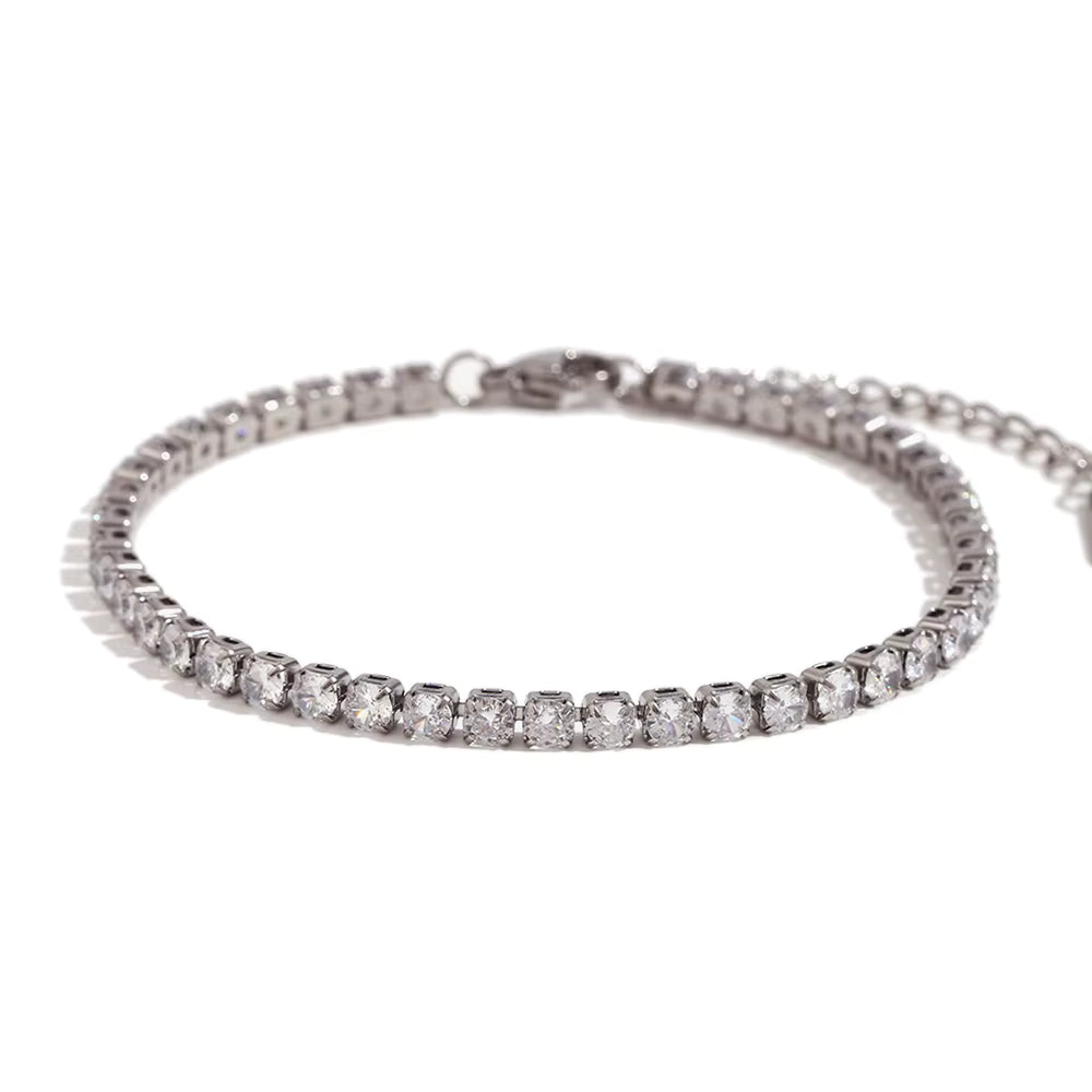 Tennis Bracelet (Silver)