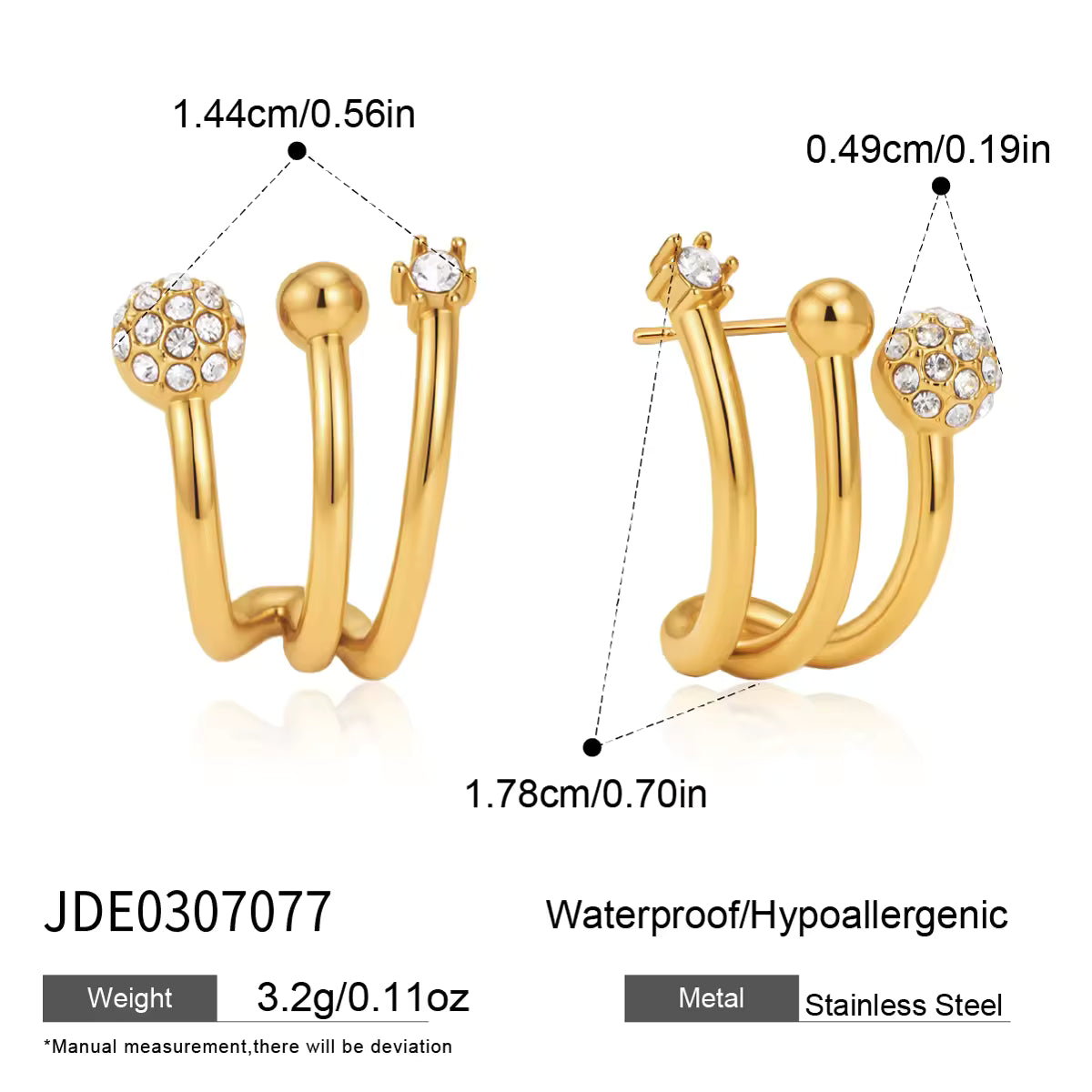 Triple Hoop Earrings