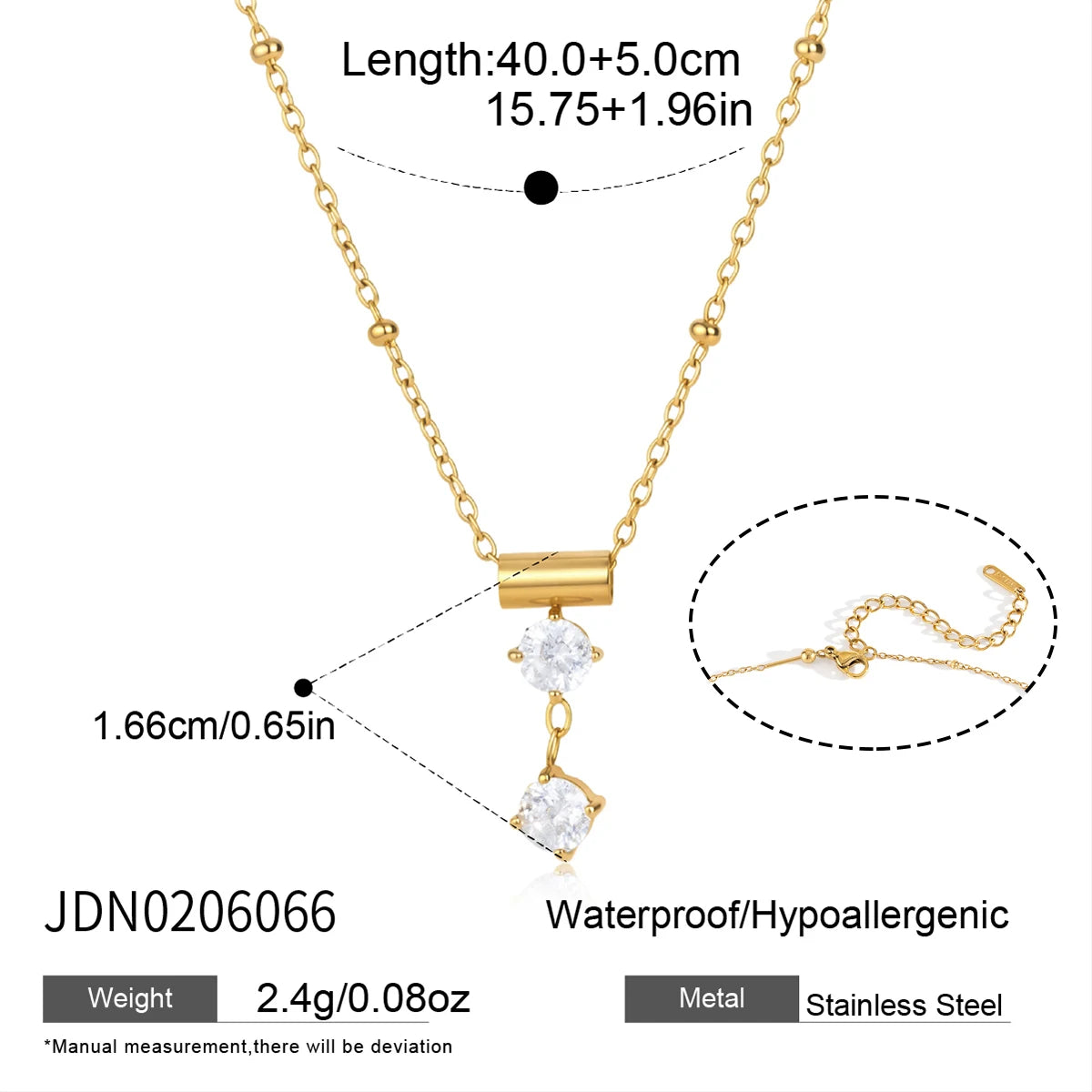 bar pendant necklace in 18k gold with white zircon tube pendant – shvetah