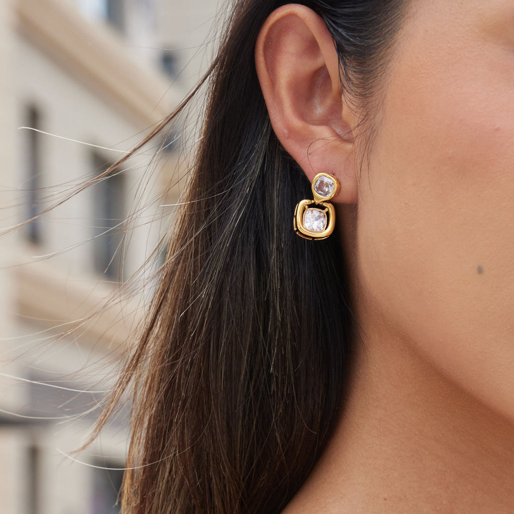 Ava Crystal Drop Earrings