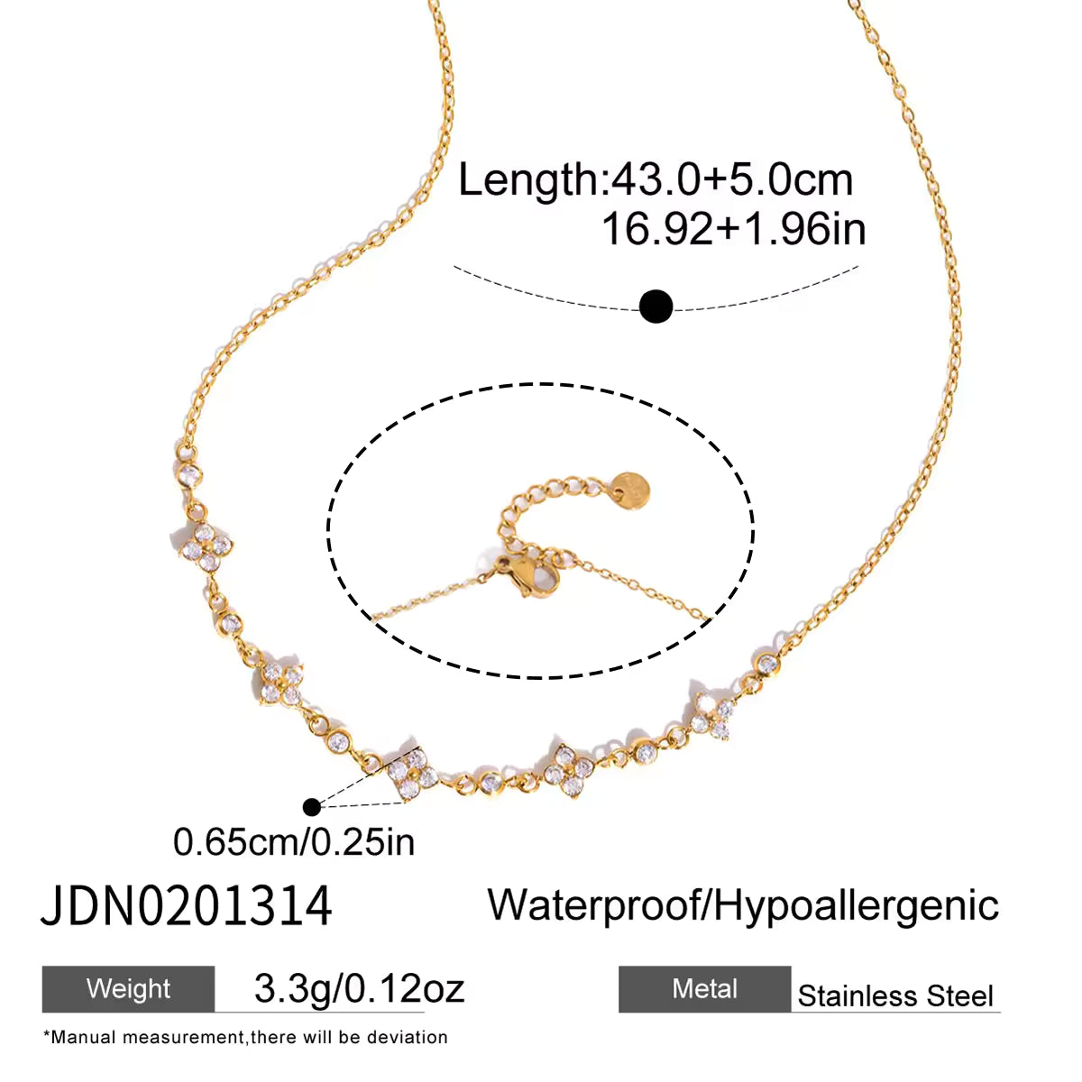 Petite Floral Necklace detail