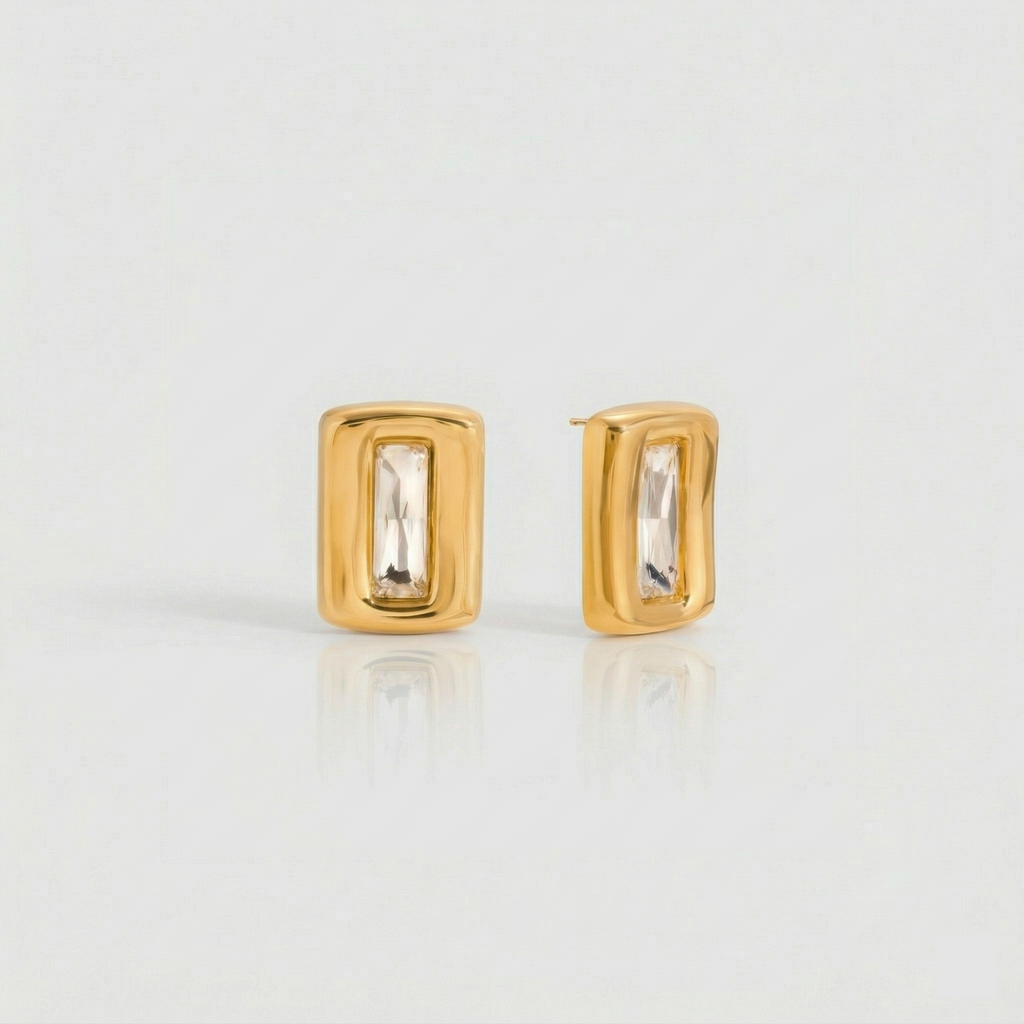 Ivory Baguette Earrings
