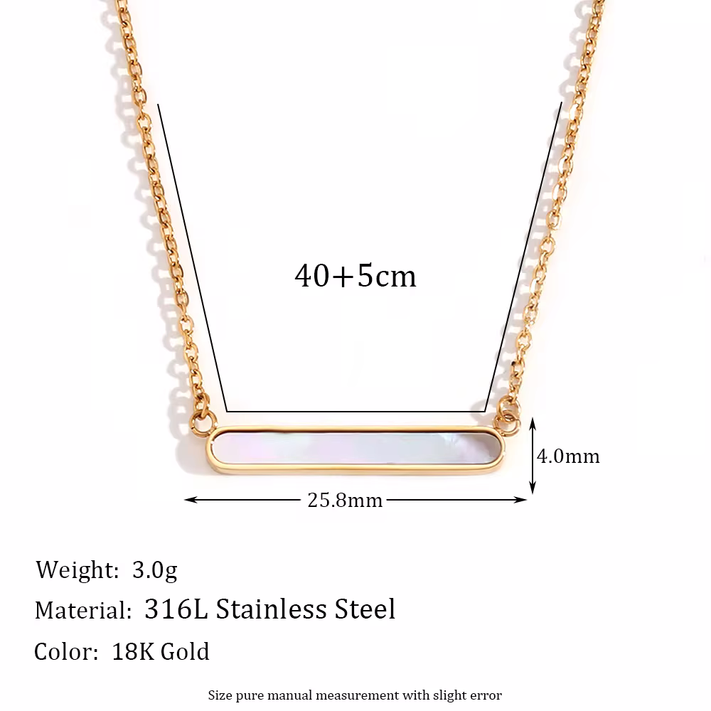 Ivory Sleek Pendant Necklace - Shvetah