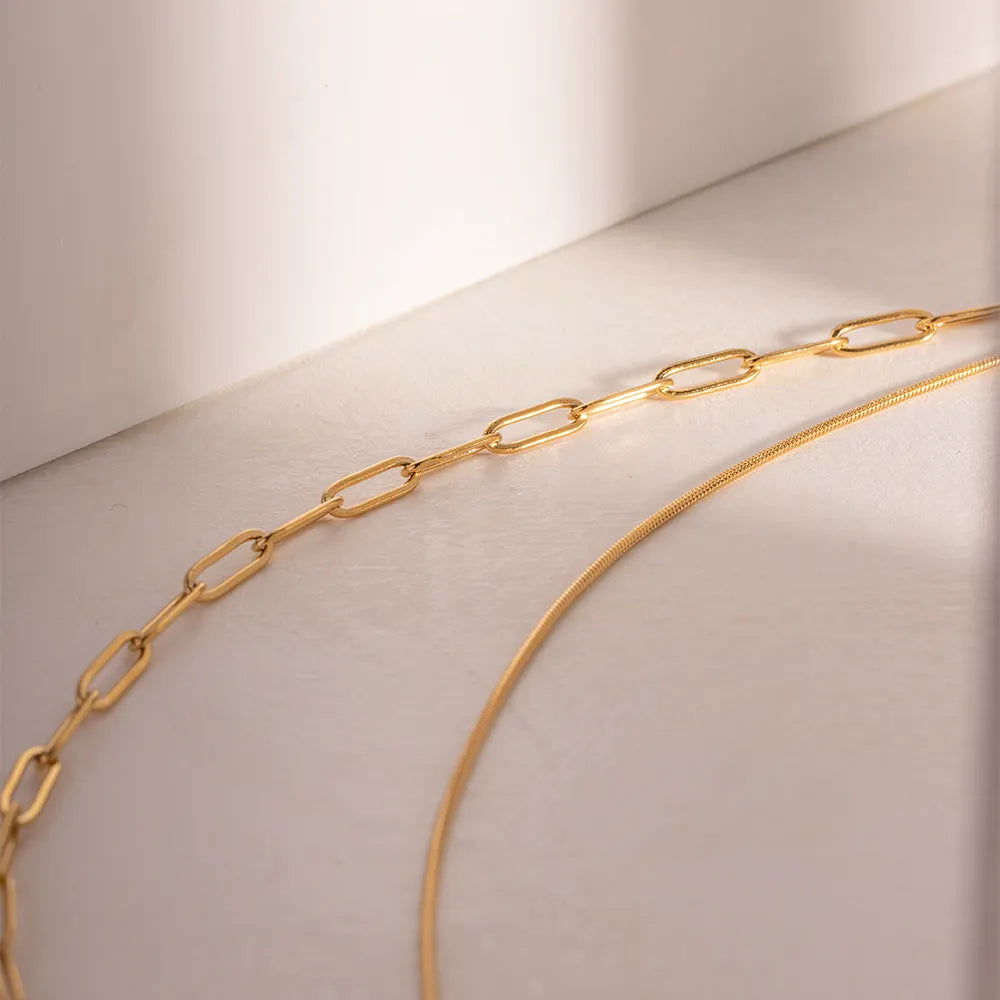 Layered Baguette Necklace - Shvetah