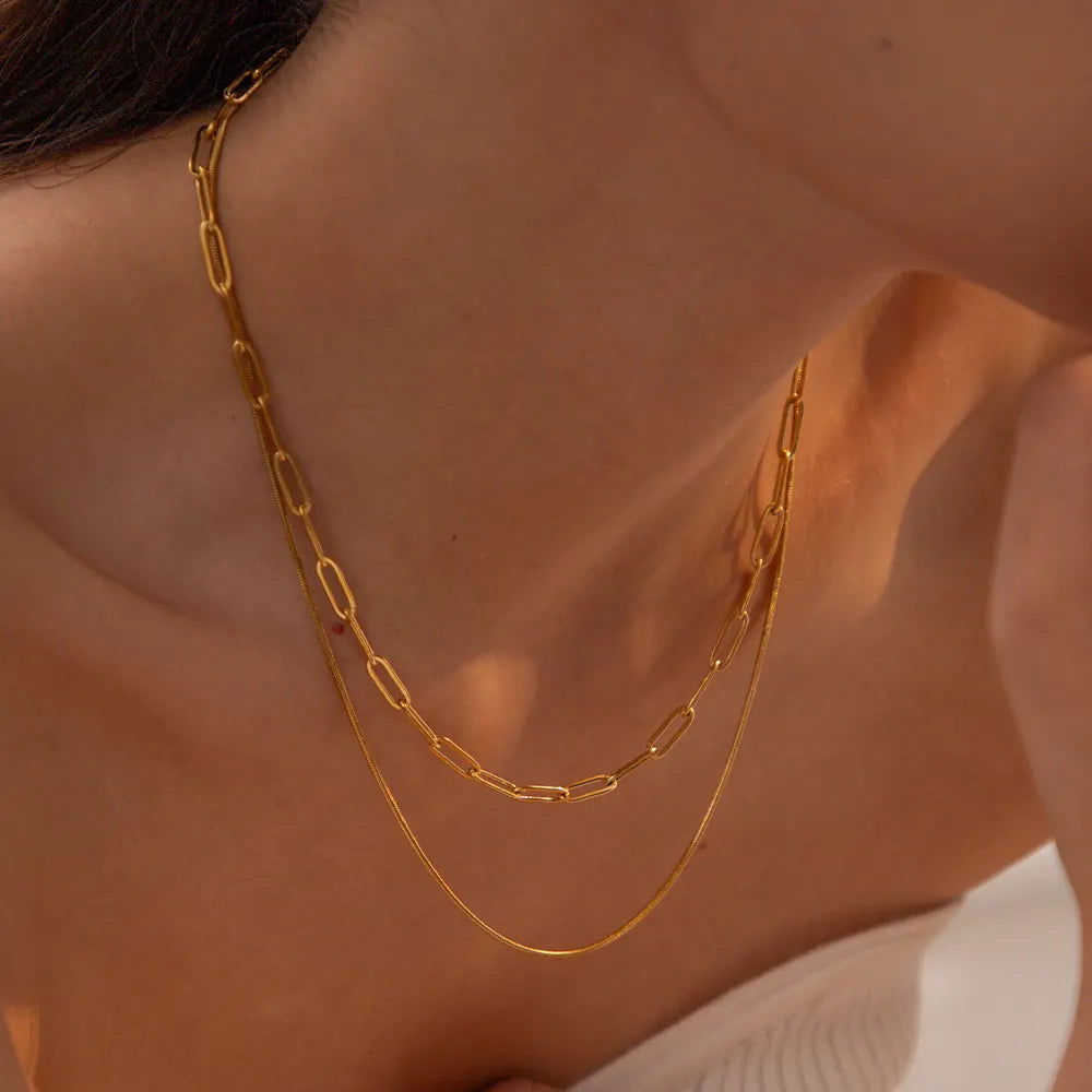 Layered Baguette Necklace - Shvetah