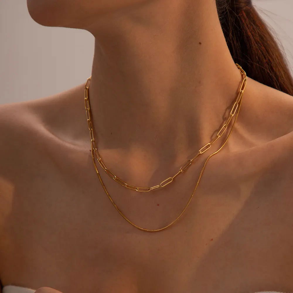 Layered Baguette Necklace - Shvetah